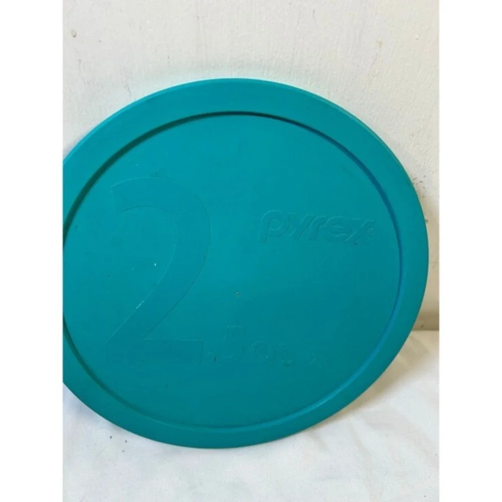 Pyrex Replacement Lid 2.5 Qt Teal Blue‎ Round Plastic Storage Cover 2.4L Bowl